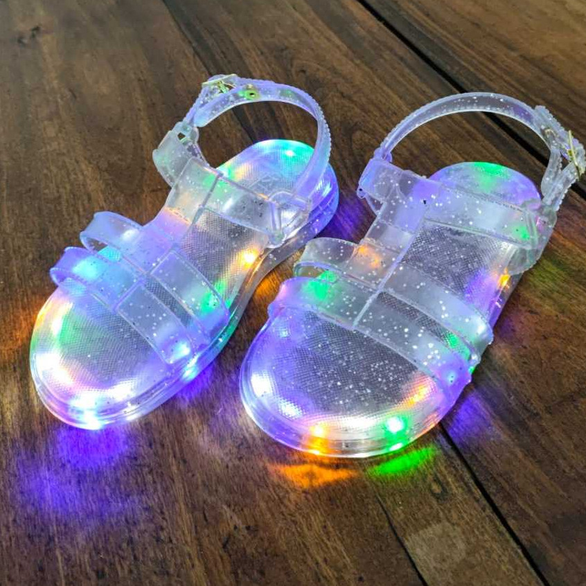 Papete Com Led Menino E Meninas Sandalia De Luzinha