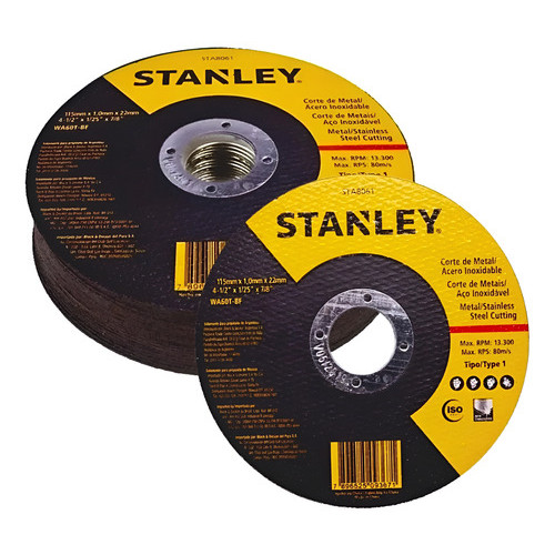 Kit Com 25 Discos Para Esmerilhadeira De Corte Fino Inox / Metal 4.1/2x 1,0x7/8 Stanley