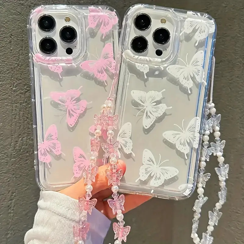 Capinha Capa Material transparente TPU Borboleta Linear IPhone XR 11 12 13 14 15 16 17 Pro MAX 14 15 16 Plus em Oferta na Shopee