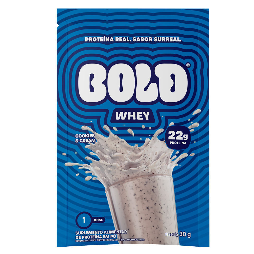 Bold Whey Protein Sabor Cookies & Cream 22g Proteína 30g em Oferta na Shopee