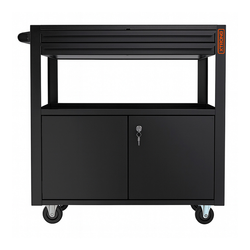Carrinho de Ferramentas com 2 Portas e 2 Gavetas Xtrong XCAR-035P
