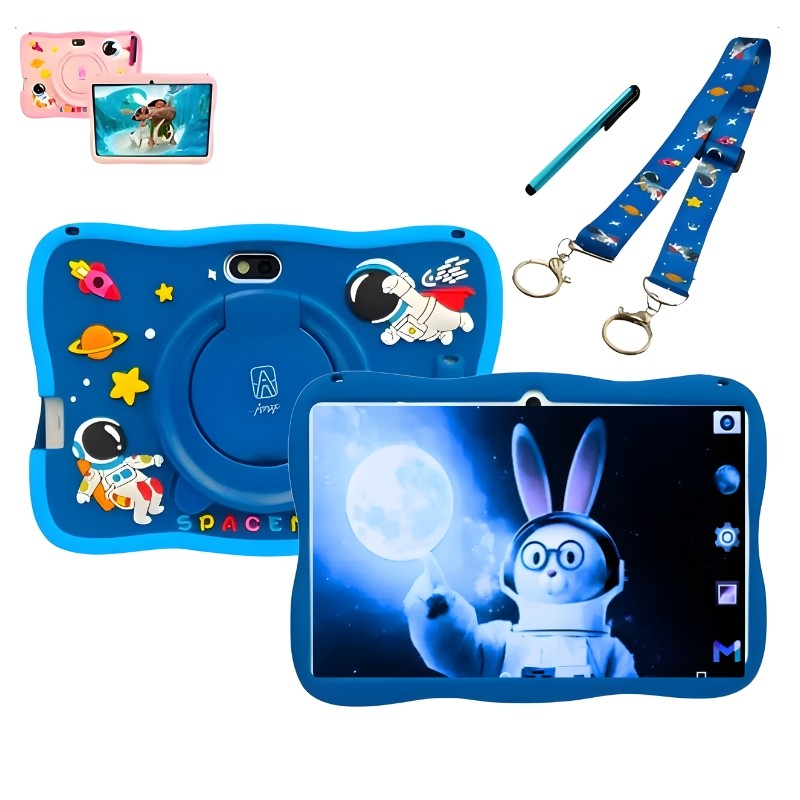 Tablet M58PRO Infantil Milli 6Gb RAM + 128GB Astronauta Kids Rosa E Azul