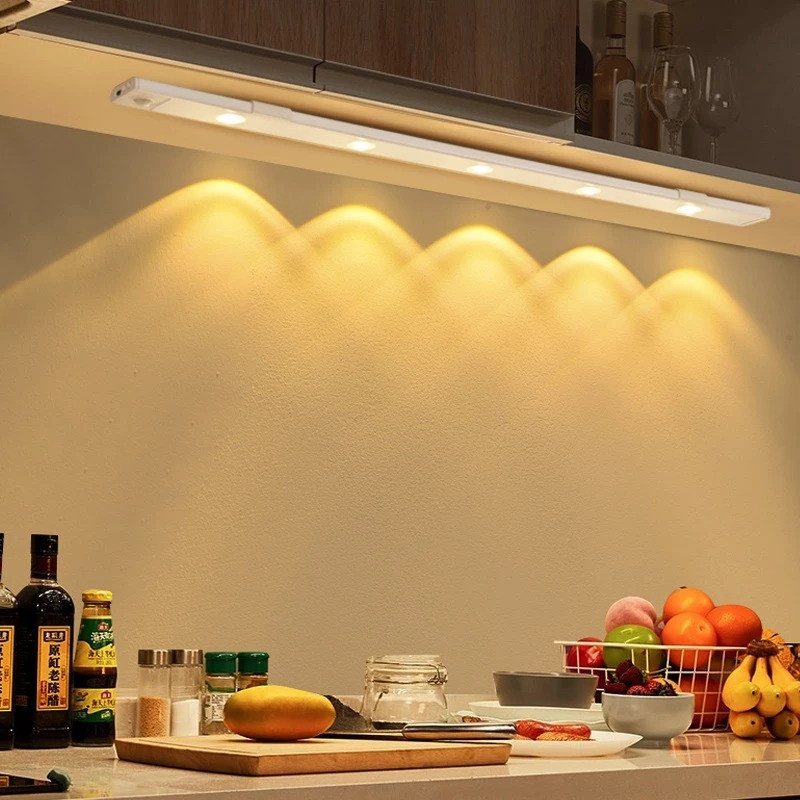 20/40/50/60/80cm 3 Cores Regulável Led Luminária USB Recarregável Lâmpada Sensor De Movimento Luz para cozinha e Sala em Oferta na Shopee