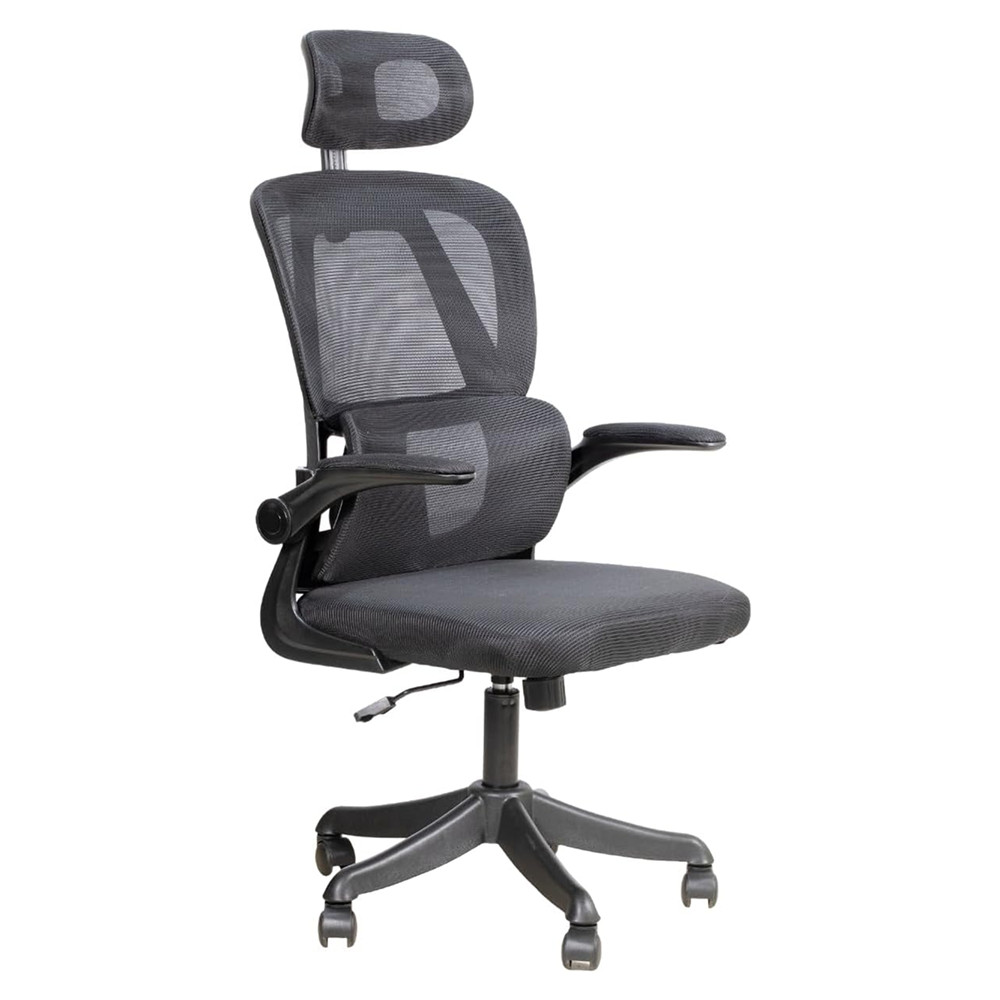 Cadeira Escritório Ergonômica Giratória Apoio Braços e Lombar Syberflex