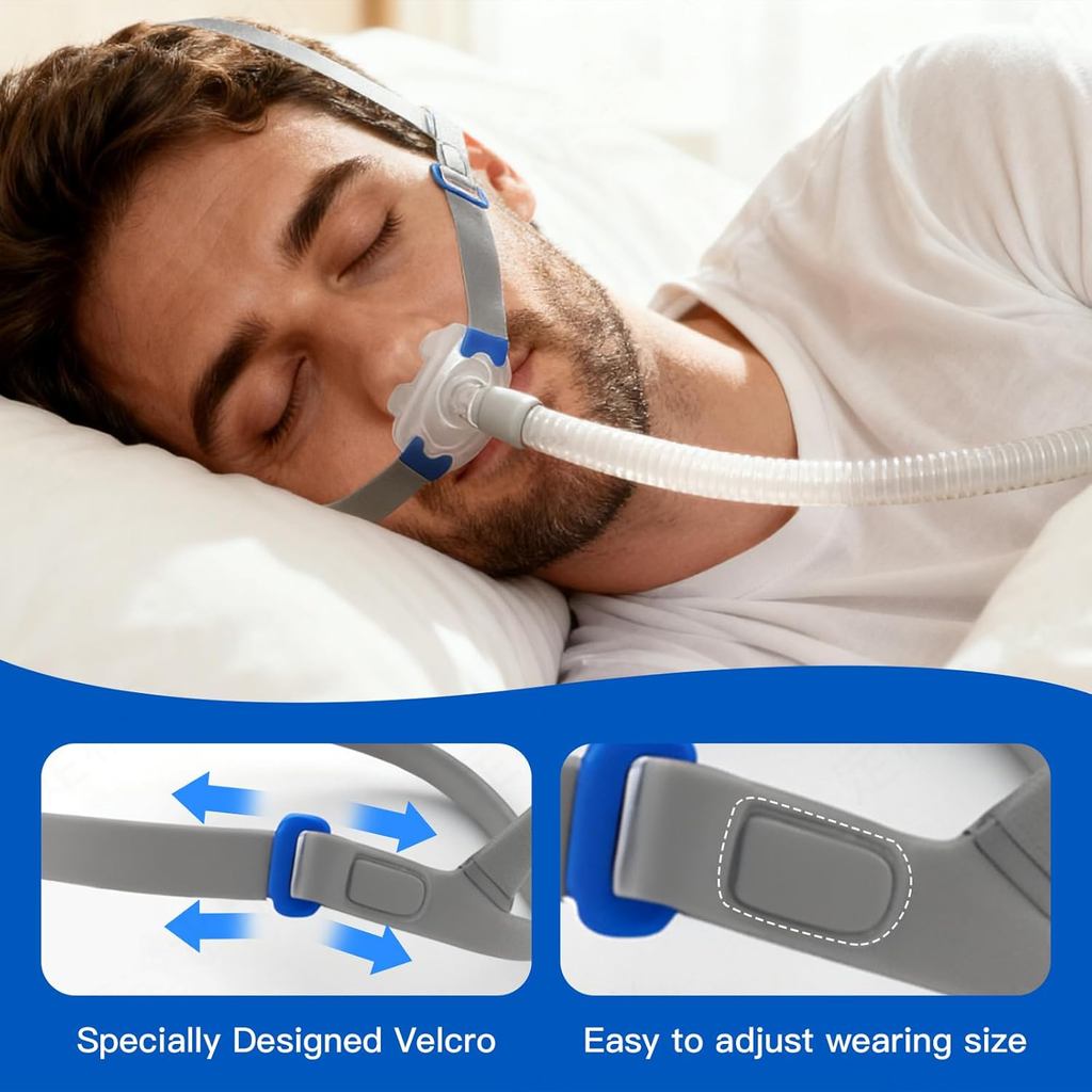 Conjunto De Máscara De Travesseiro Nasal CPAP Almofada De Silicone Para AirFit P10