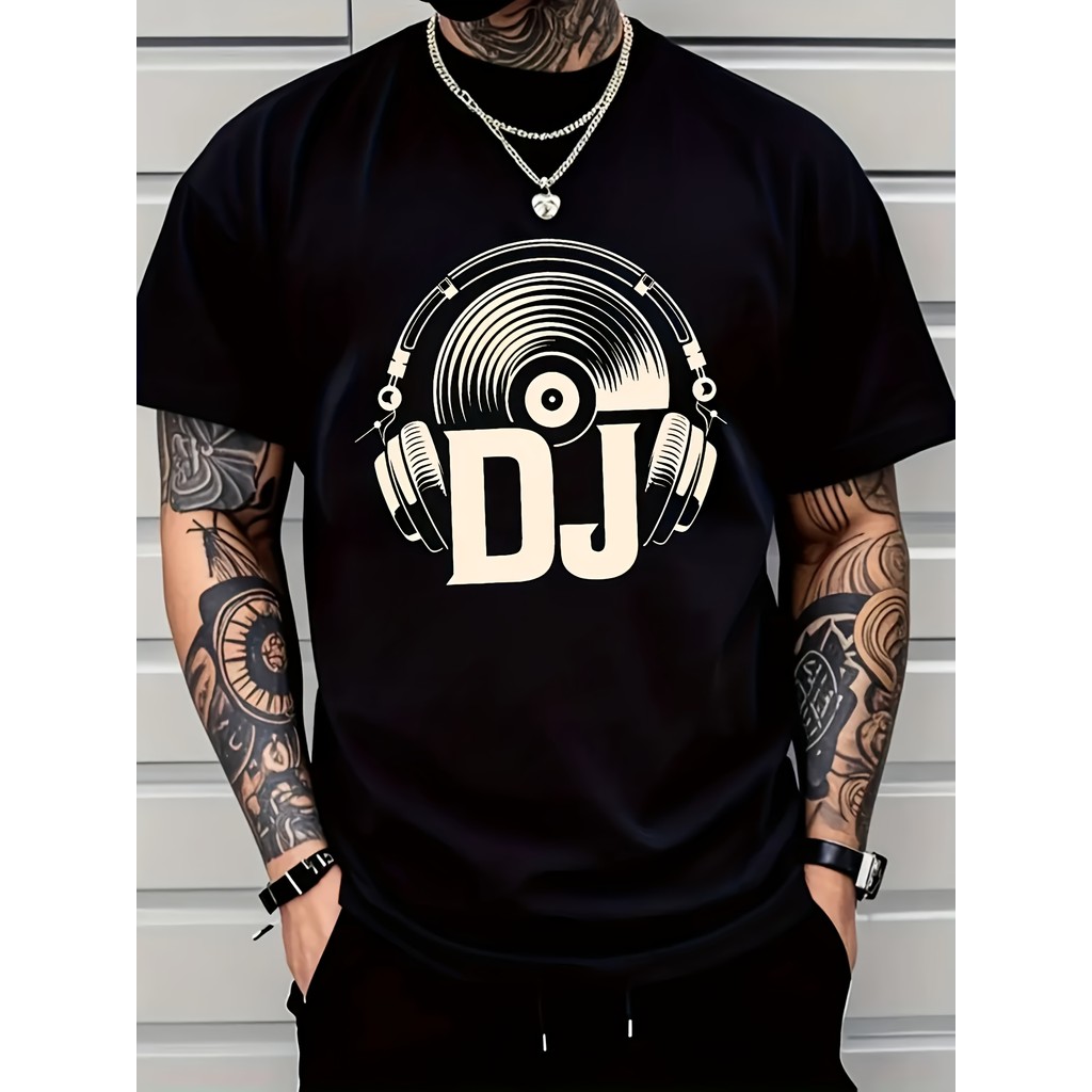 Camiseta Masculina 2D All Over Print Padrão Sutil Estampada Confortavel Respirável Versátil Casual