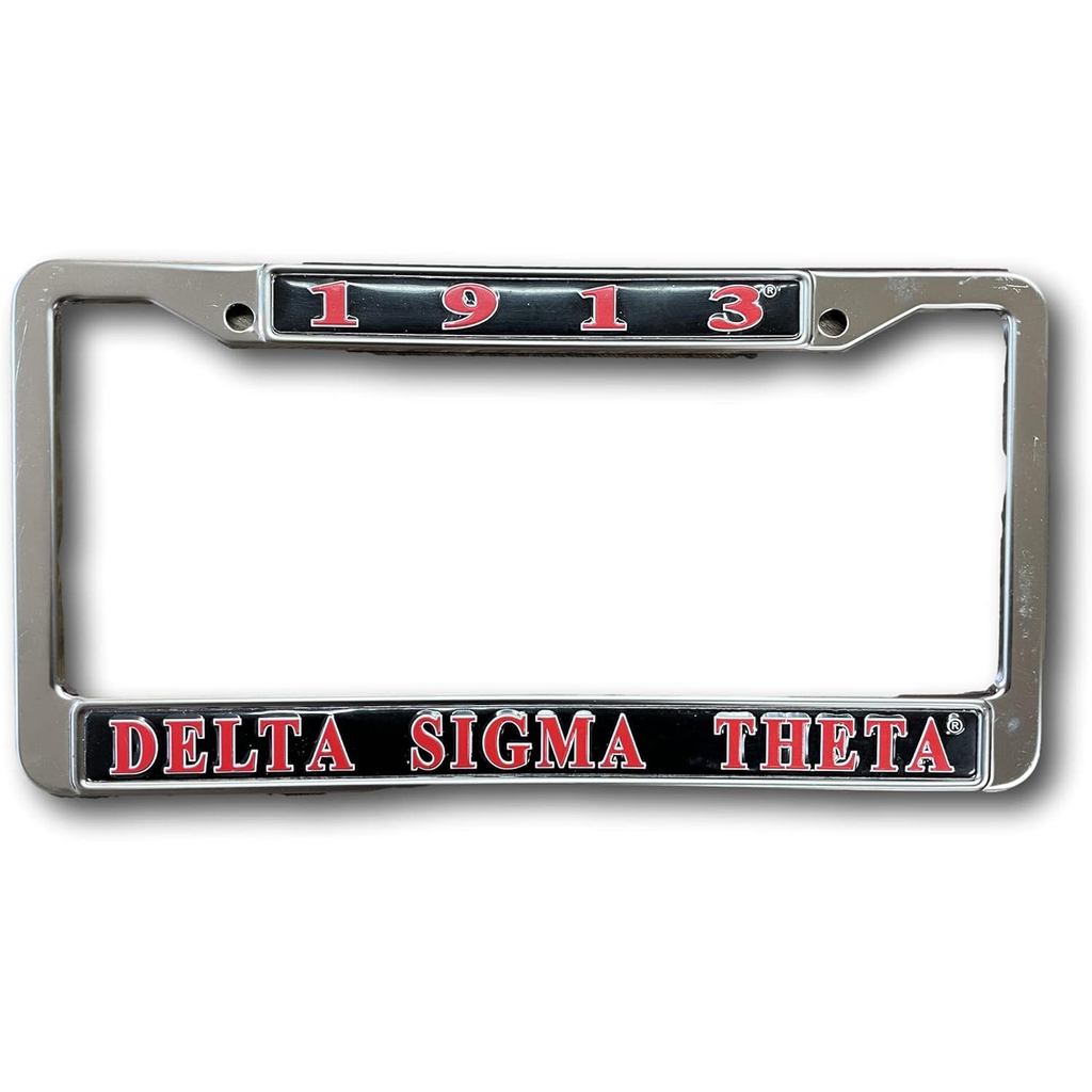 Placa de Licença Preta Delta Sigma Theta para Carro