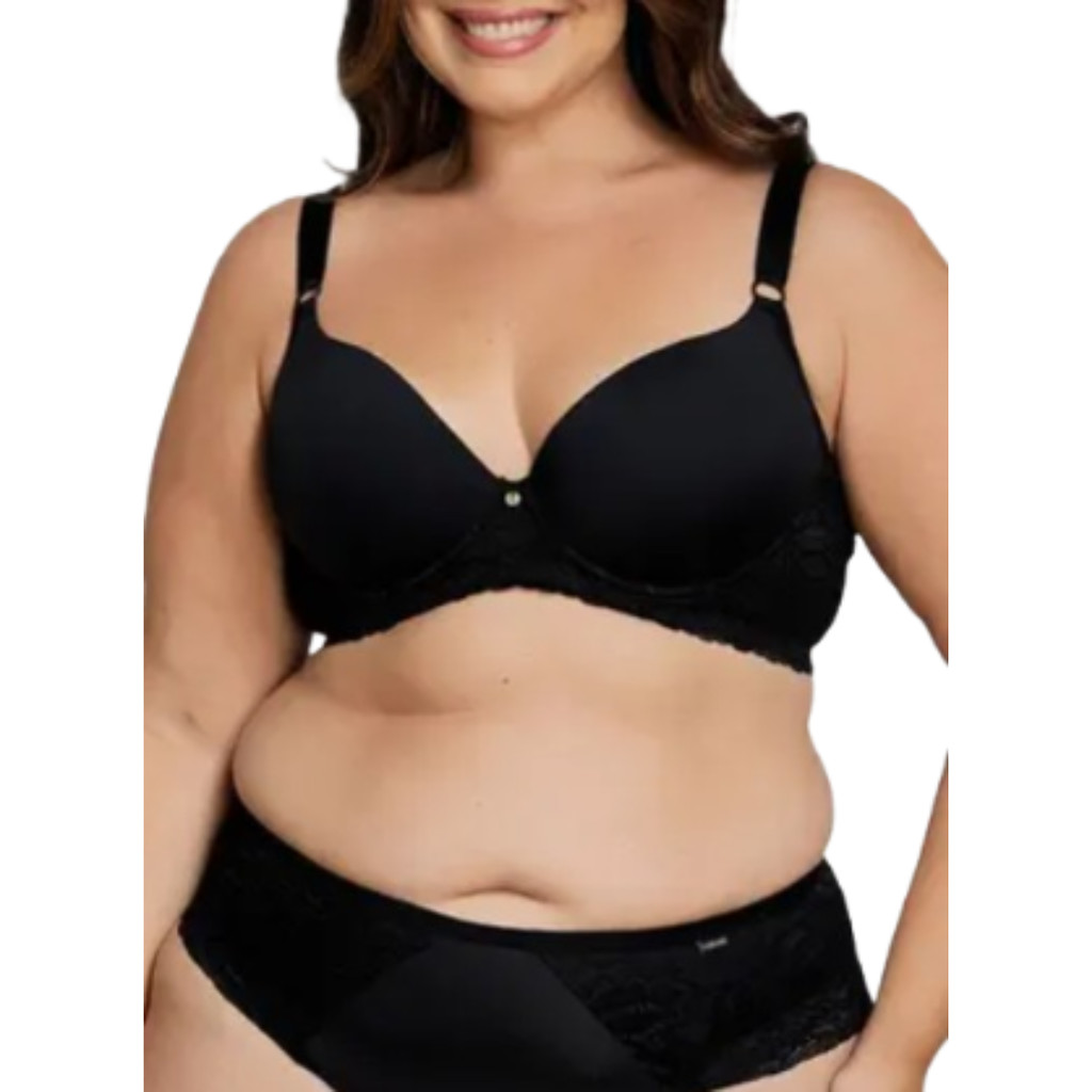 Sutiã plus size base rendada bojo soft Nayane Rodrigues ST 0114 em Oferta na Shopee