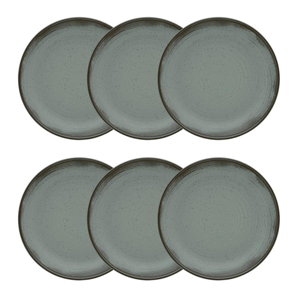 Jogo de 6 Pratos Fundos 20,5 Cm Oxford Flat Pacífico em Oferta na Shopee