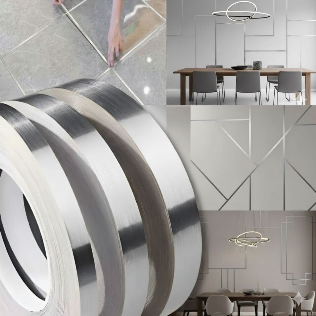 Fita Adesiva Prata Decorativo Parede Piso Quarto Cozinha Sala 50m em Oferta na Shopee