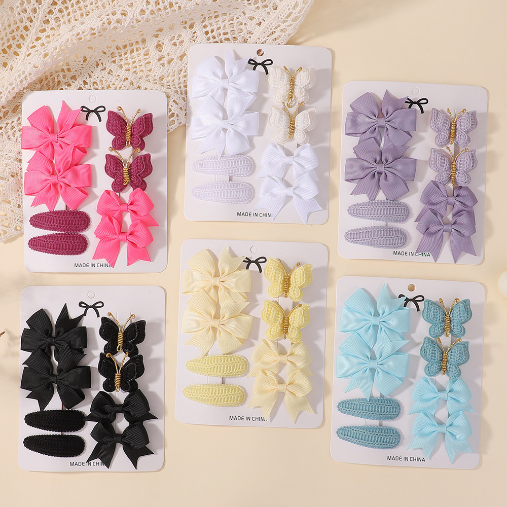 8 Pçs Grampos De Cabelo Borboleta BB Conjunto Para Bebês Meninas Crianças Cor Sólida Hairpin Presilhas Headwear Acessóri em Oferta na Shopee