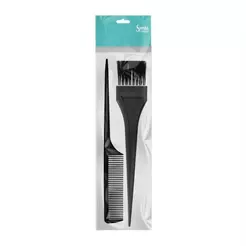 Kit 1 Pincel Sveda Hair + 1 Pente Fino Para Tintura