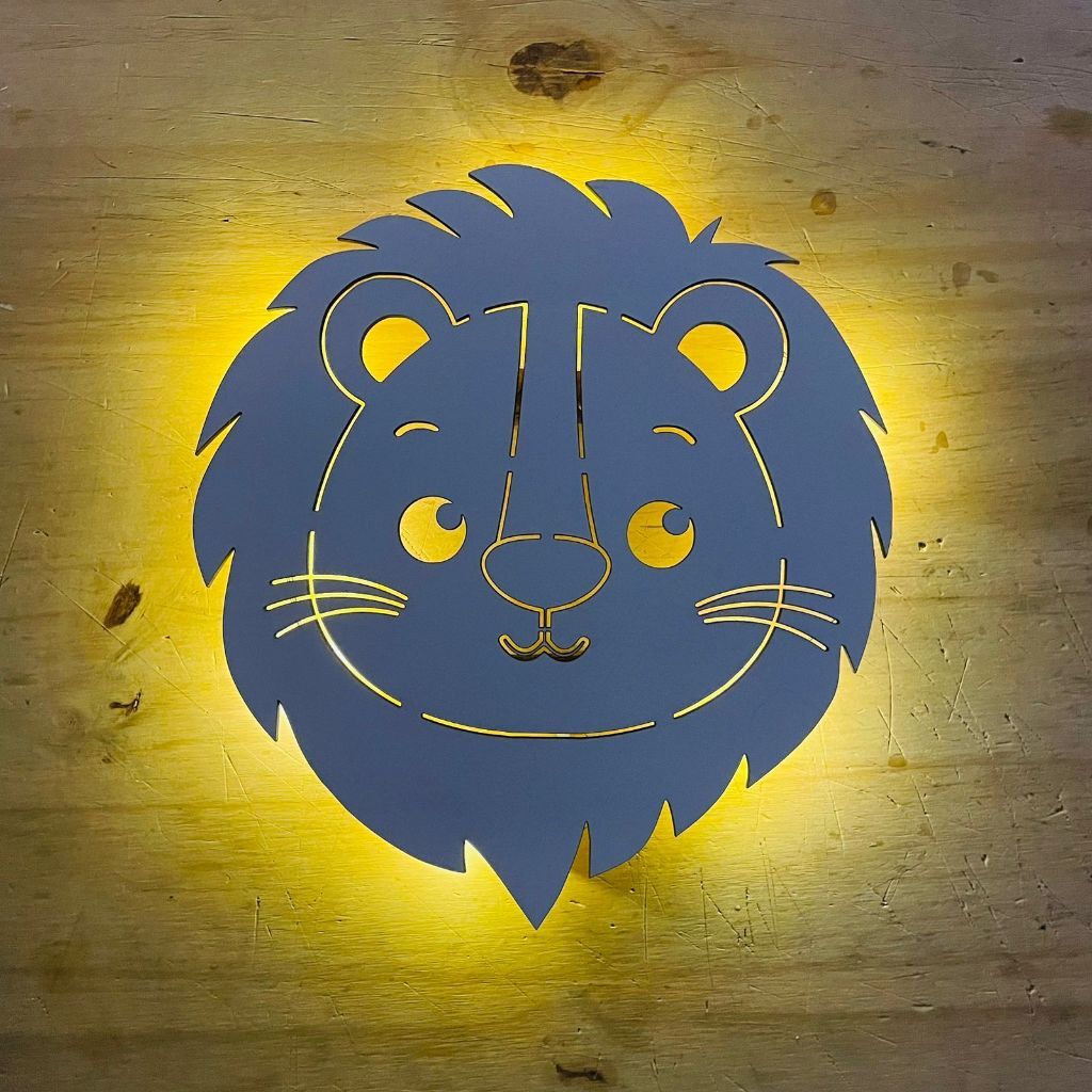 Luminária Infantil Led Leão Luz Noturna Quarto