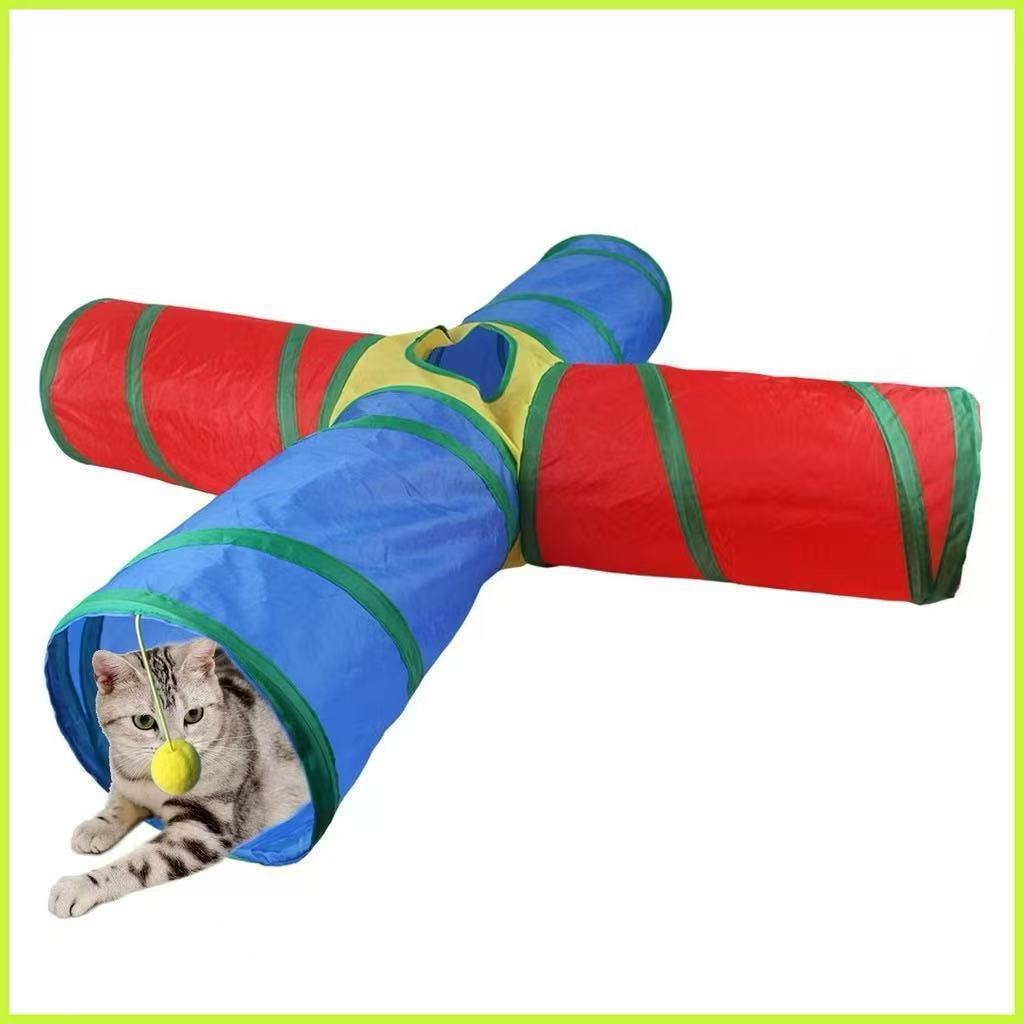 Túnel Labirinto Para Gatos Interativo Brinquedo Pet 4 Vias X em Oferta na Shopee