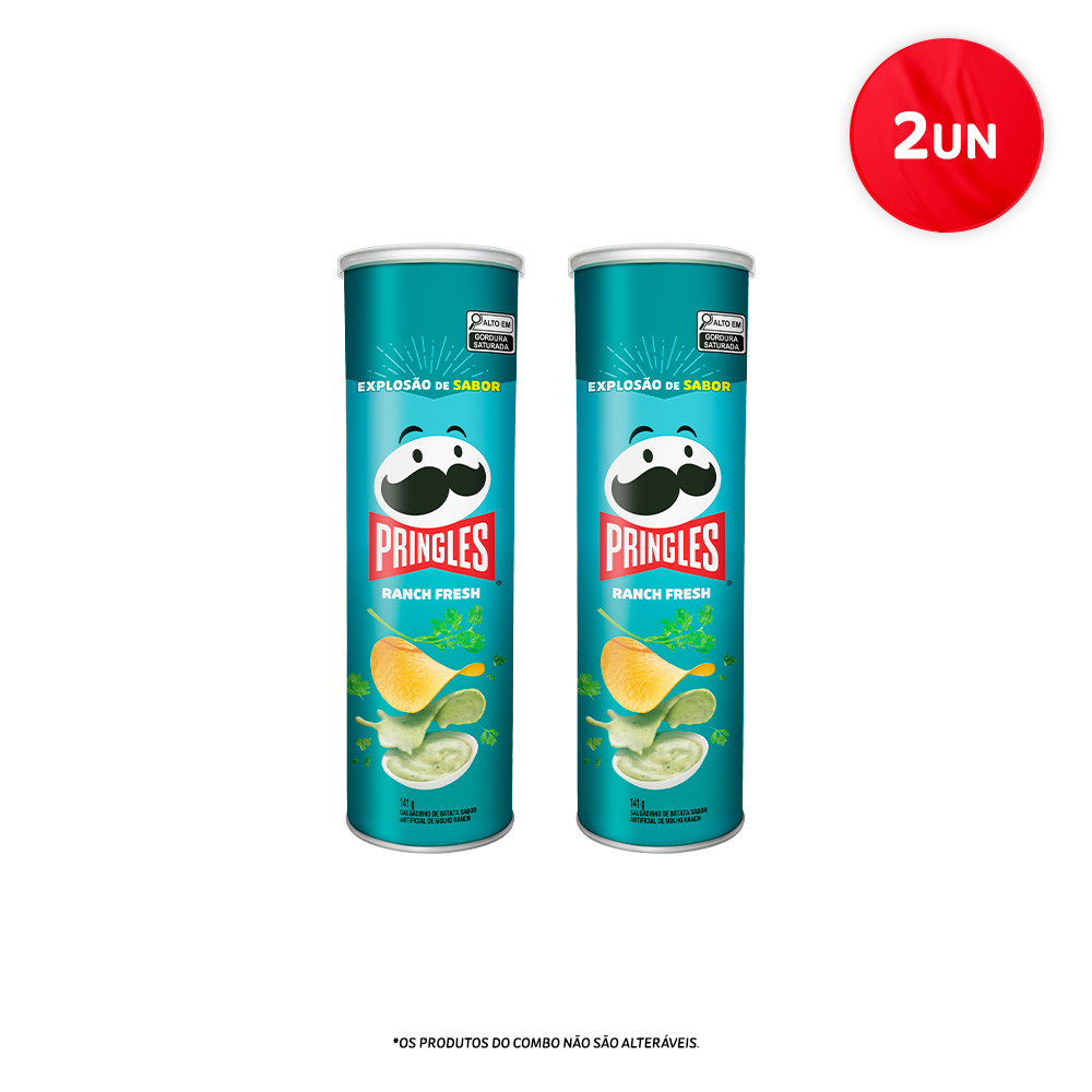 Combo Pringles Ranch Fresh 141g 2 unidades em Oferta na Shopee