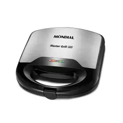 Sanduicheira Mondial Preto Inox 220V S-20