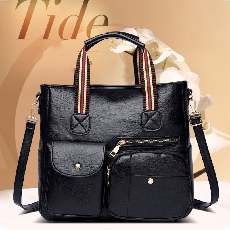 Bolsa feminina transversal de Alta Qualidade em Couro PU de Grande Capacidade bolsa de Ombro