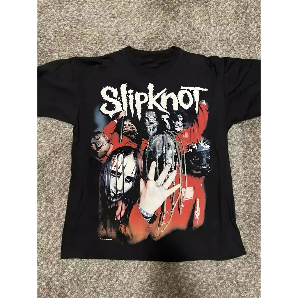 [Camiseta Premium em Algodão Puro]SISI Camiseta Slipknot Banda Rock Metal Unissex Oversized Presente Fãs Música