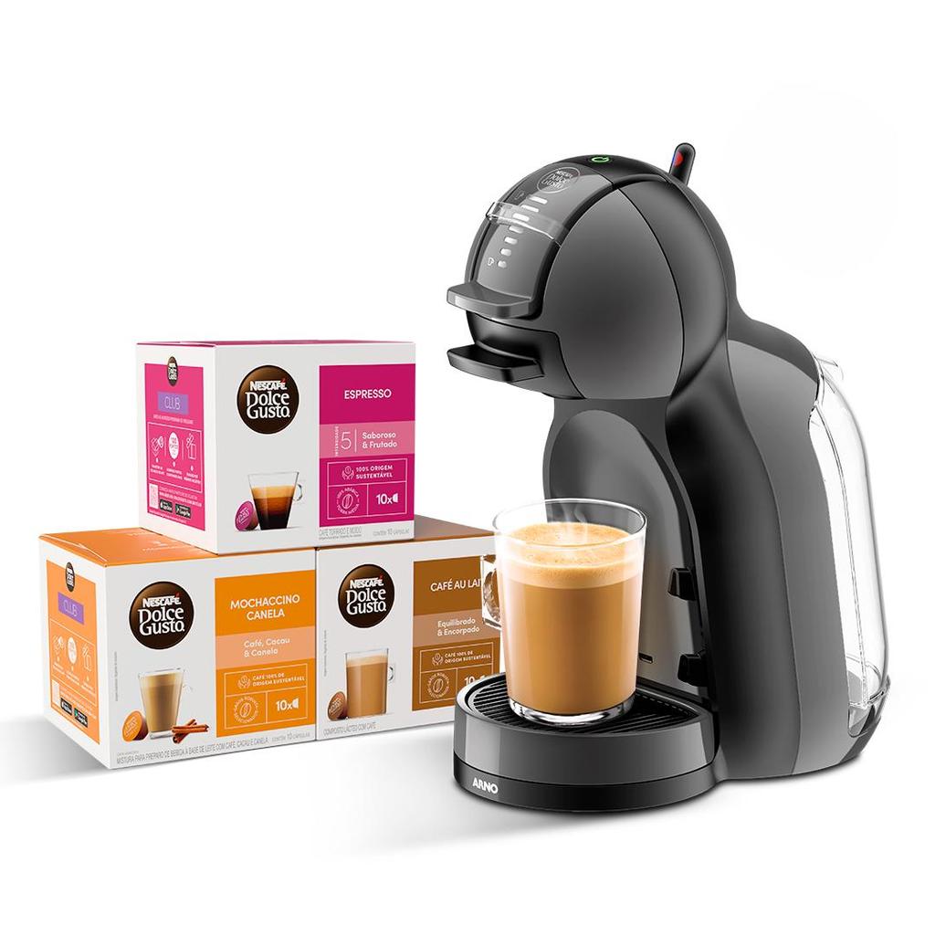 Imagem KIT CAFETEIRA NESCAFÉ DOLCE GUSTO MINI ME PRETA 110V + 30 CÁPSULAS