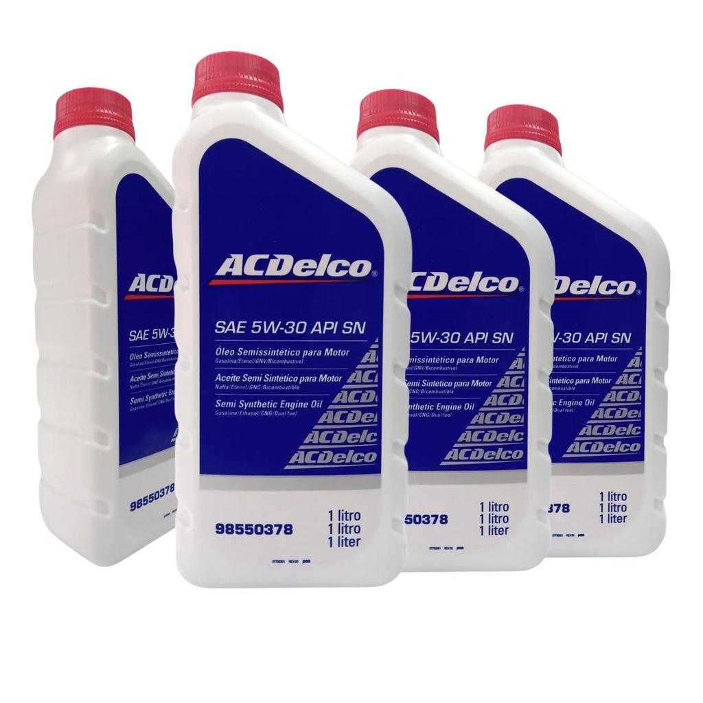 Kit 4 Óleos 5W30 Semissintético ACDelco Celta Corsa Meriva Montana - Chevrolet