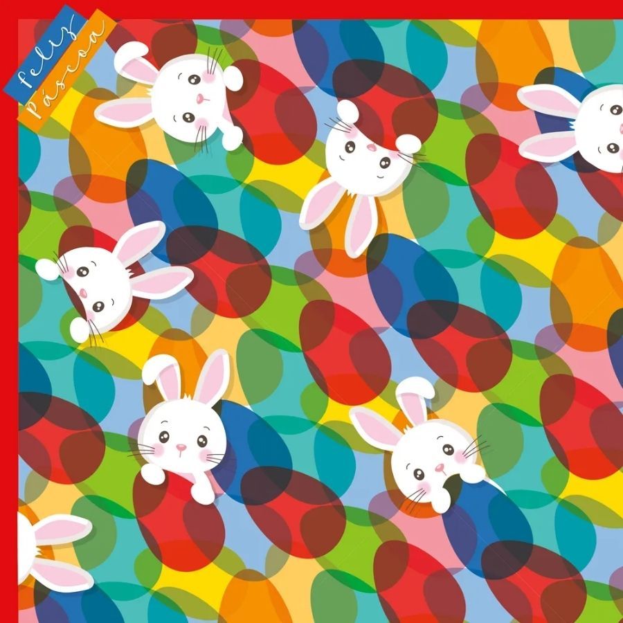 Saco Express 49x49cm Para Ovos De Páscoa 750 a 1kg - Colour Egg - 5 unidades - Cromus - Rizzo