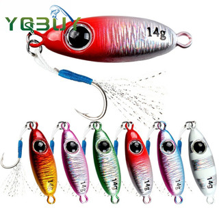 1 Pçs 5.5g/7.5g/10g/14g/17g/21g Isca De Pesca Metal Gabarito Gancho 3D Olhos Jigging Fundição