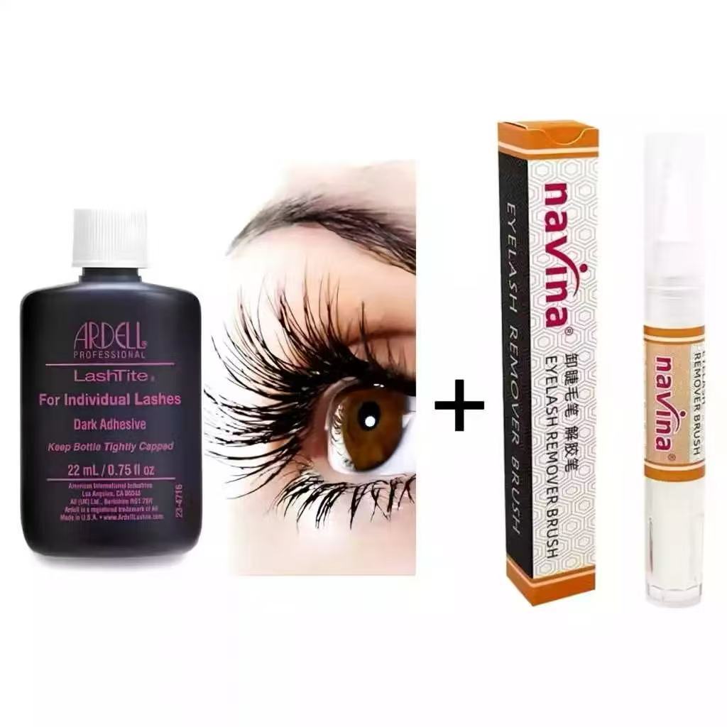 Kit com Cola Para Cílios Ardell Lashtite 22ml Hipoalergica +Caneta Removedora de Cola Navina Profissional para Cilios10g