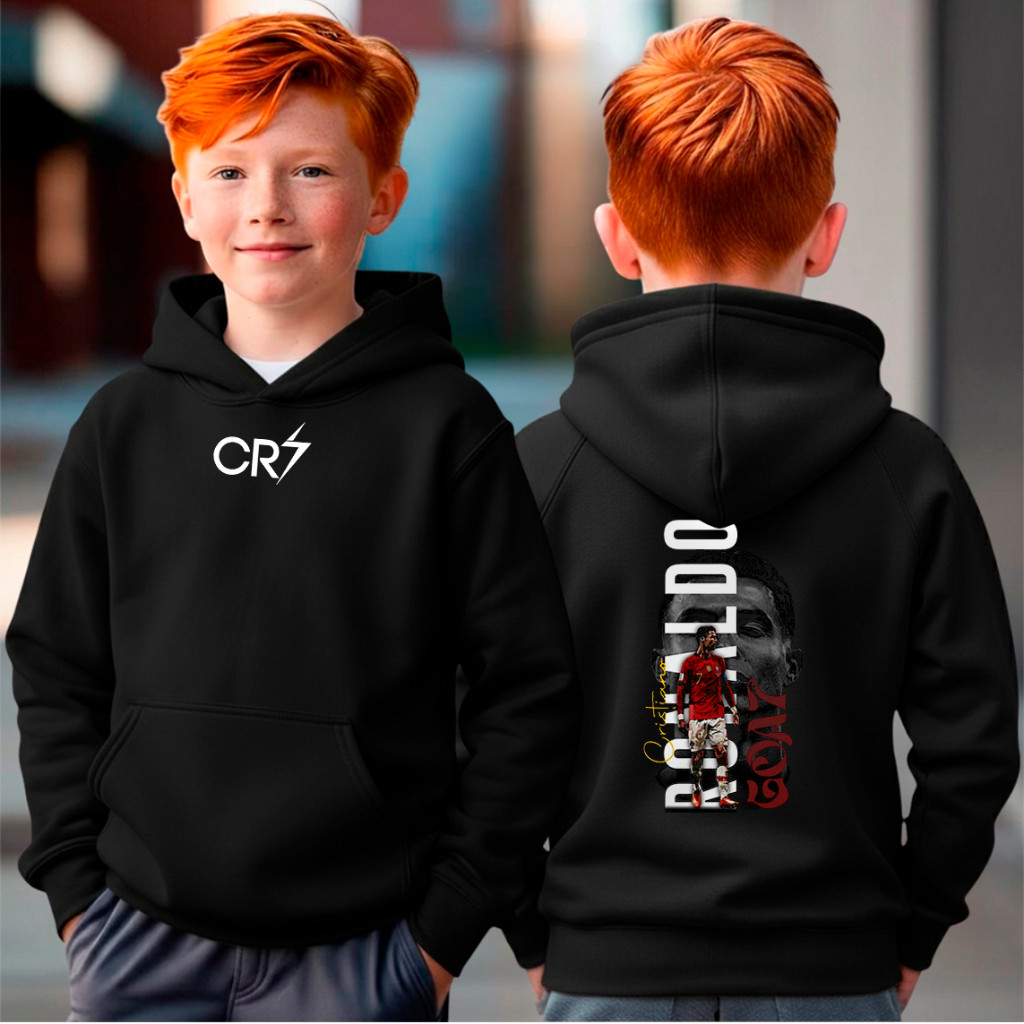 Blusa Moletom Infantil CR7 Cristiano Ronaldo Goat Futebol em Oferta na Shopee