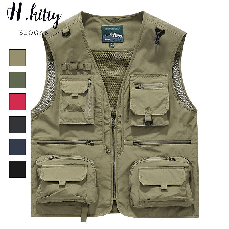 Colete Masculino Ferramentas de Primavera e Outono Fotografia Laser ao Ar Livre Pesca Juvenil Tamanho Grande 6354