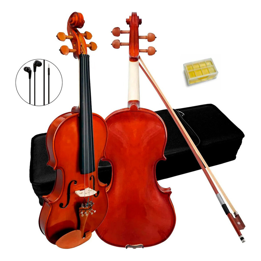 Violino Giannini 4/4 Tampo Maciço Brilhante C/ Case Gvs