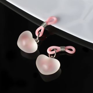 Novo produto pronto estoque sm fosco pêssego coração mamilo clipe de borracha ao ar livre sexy clipe feminino sexy Mimi  em Oferta na Shopee