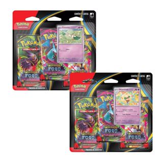 Blister Triplo Pokémon TCG Mega Evolução Fogo Fantasmagórico em Oferta na Shopee
