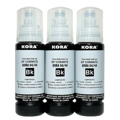 3 Tintas Para Epson Preto L3250 L3150 L3210 L3110 L5290 T544 BK