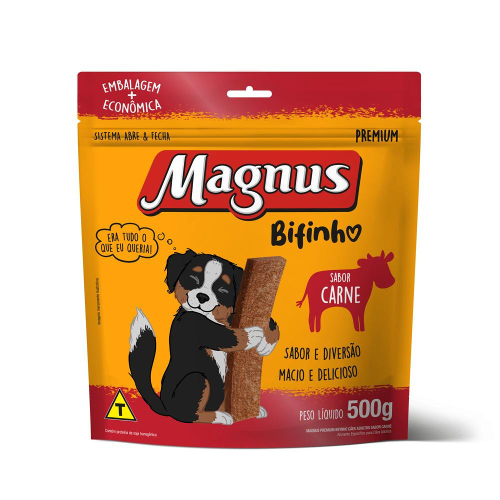 Bifinho Sabor Carne Magnus 500g em Oferta na Shopee