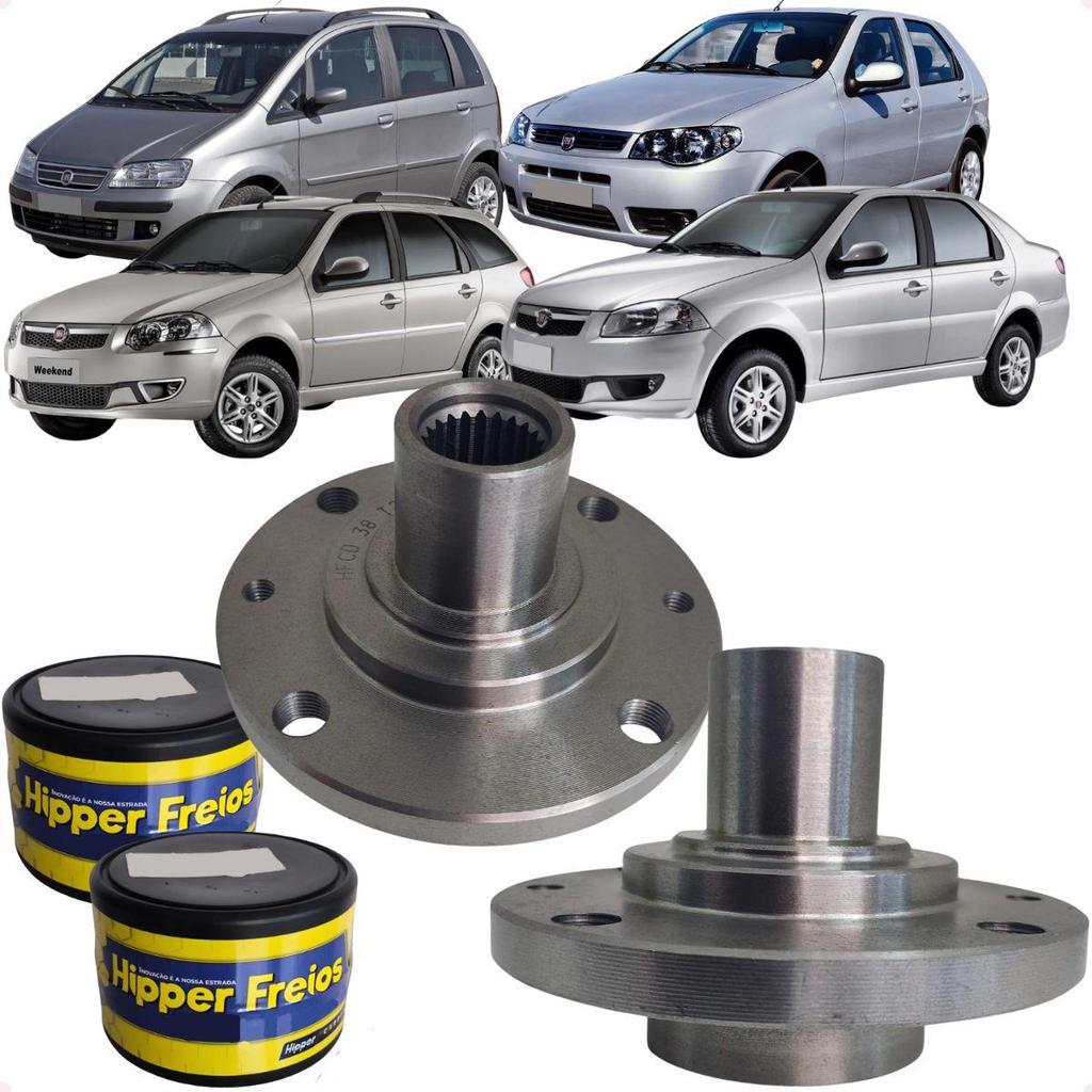 Par Cubo Roda Dianteiro Palio Siena Palio Weekend Idea Hipper Freios em Oferta na Shopee