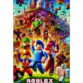 Quebra-cabeça 240 Peças Roblox (1) Feito em Madeira (MDF) 32X47 cm Grande em Oferta na Shopee