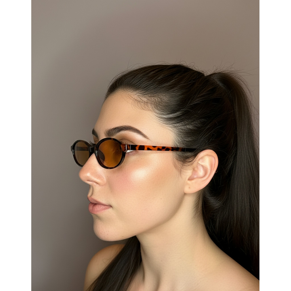 Óculos de sol ovais Retrô Vintage Verão