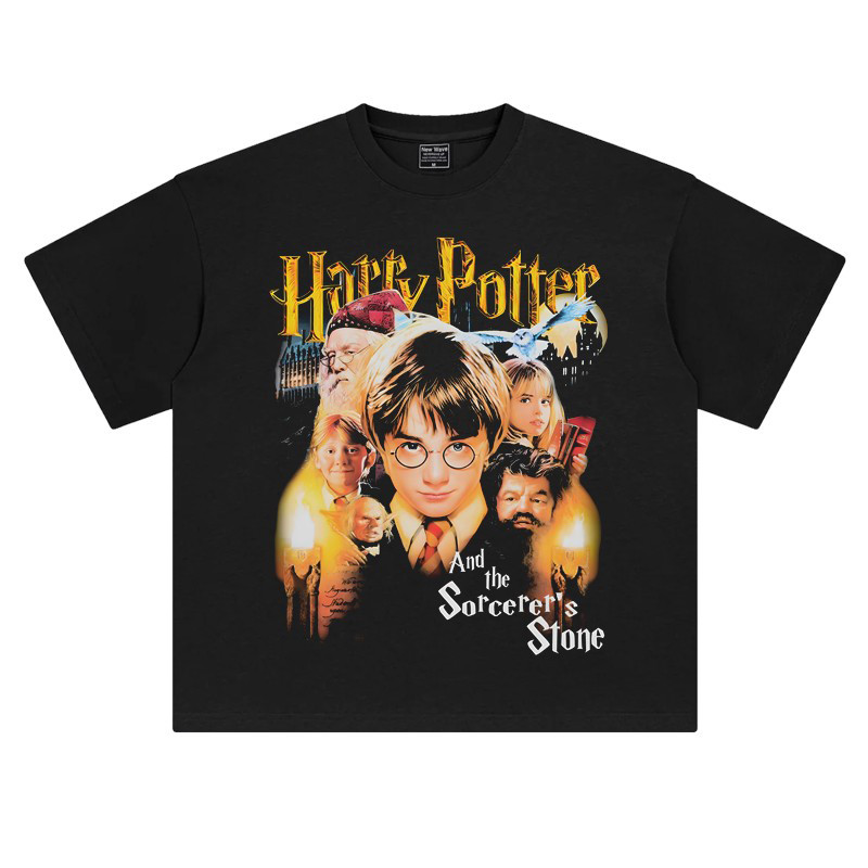 2026 Nova Camiseta Masculino Feminino Oversized Harry Potter Oversize Retrô Estampa  Estilosa Atemporal Moda