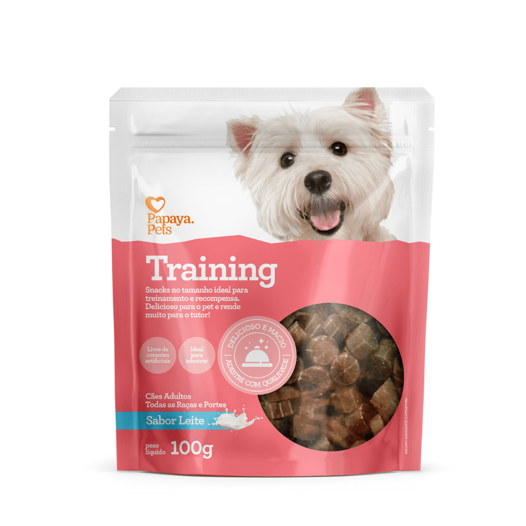 Petisco P/ Cães Papaya Pets Training Sabor Leite - 100g 
