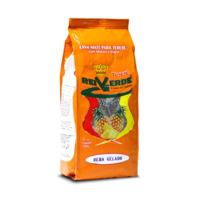 Erva Mate para Tererê Abacaxi Rei Verde 500g com açúcar