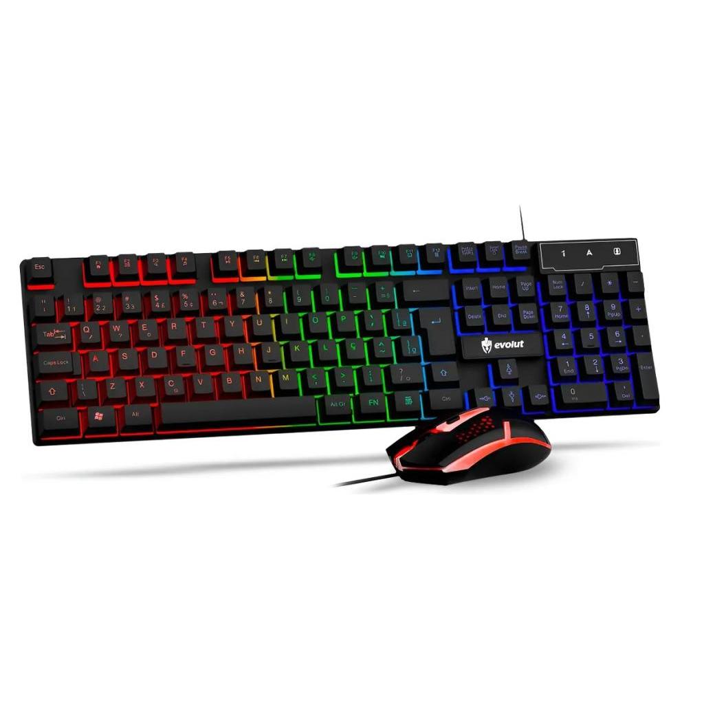 Kit Gamer Evolut First, Teclado e Mouse - EG501