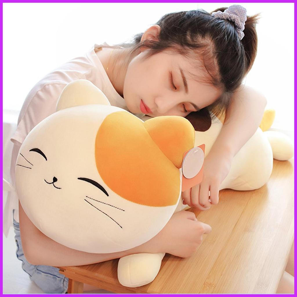 Boneca de Gato de Pelúcia Fofa para Crianças, Almofada Longa e Macia de Gatinho para Dormir de Barriga em Oferta na Shopee