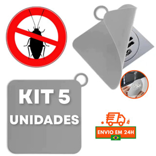 Kit 5 Unidades Tampa Ralo Chão Silicone Vedação Insetos Sujeira e Água Parada Banheiro e Cozinha em Oferta na Shopee