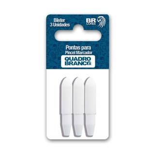 Pontas para Marcador de Quadro Branco Blister 3un. - BRcores MQBx em Oferta na Shopee