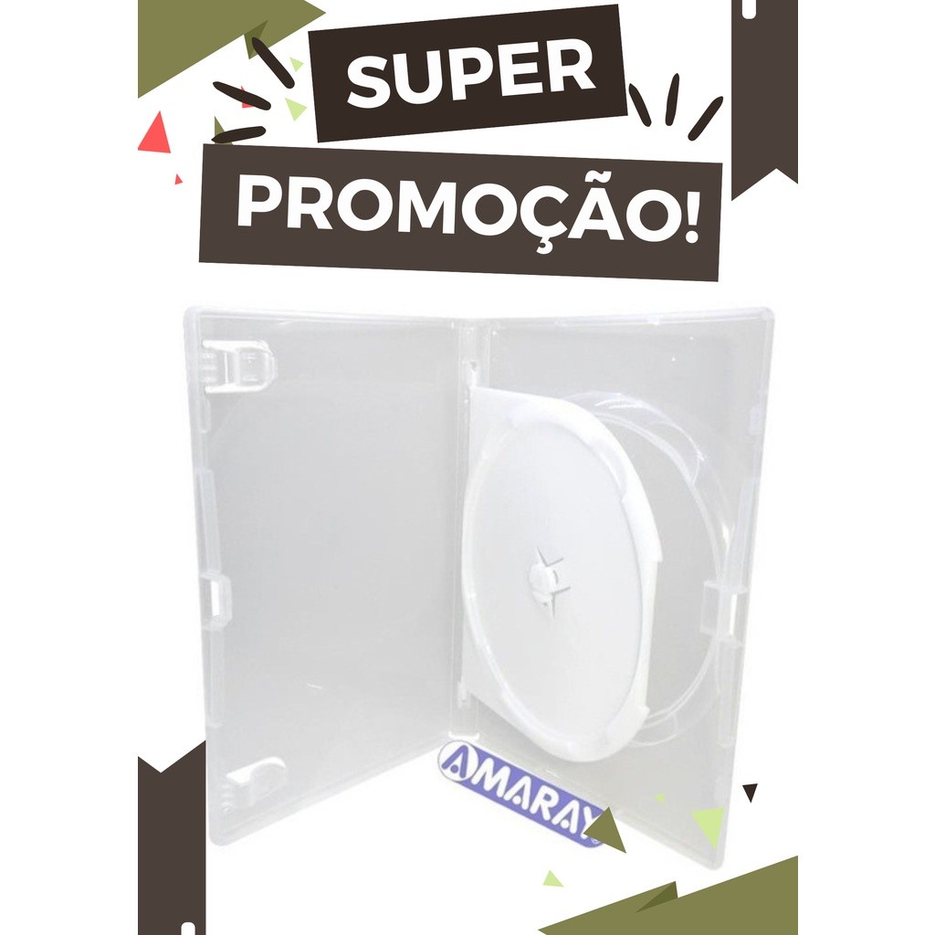 KIT COM 50 ESTOJOS AMARAY PARA DVD - BRANCO