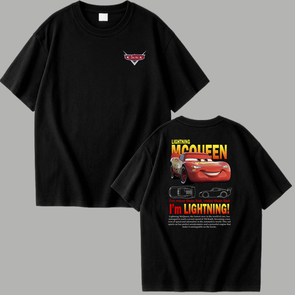 Camiseta Básica Carros Relâmpago Mcqueen Camisa 100% Algodão Streetwear Temos Plus Size Lançamento - Envio Rápido