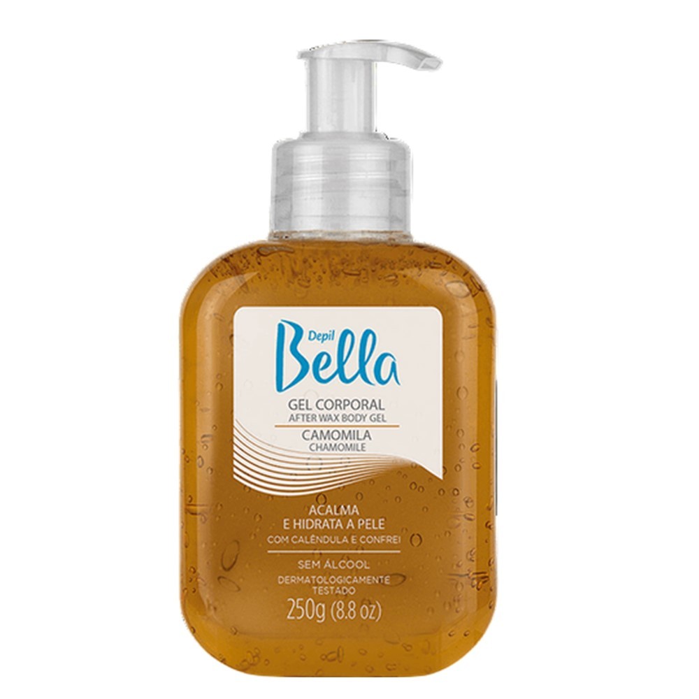 Gel Pós Depilação Pós Sol Corporal Hidratante Refrescante Camomila Depil Bella 250g