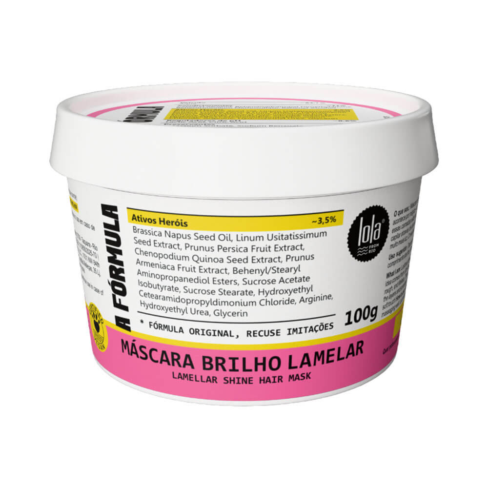 Máscara Capilar Lola A Fórmula Brilho Lamelar 100g em Oferta na Shopee