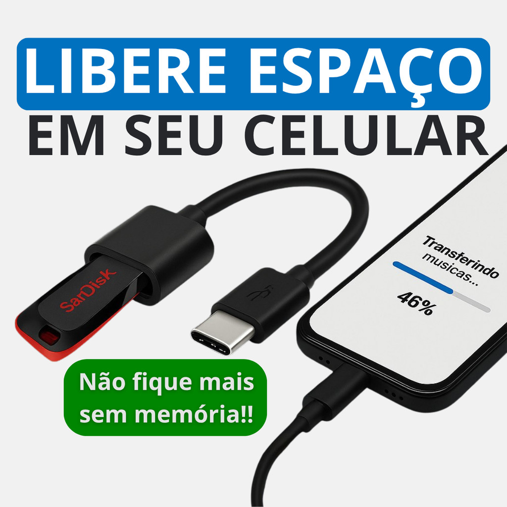Cabo Adaptador OTG Tipo C Modelo Android Novo Conecte Pen Drive Mouse Teclado Impressora Controle em Oferta na Shopee