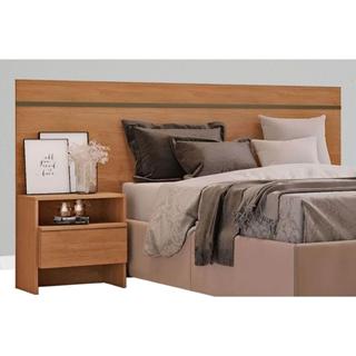 Cabeceira Cama Box Madeirado Freijo Cumaru Casal Prime 1 Mesa c/ 1 Gaveta Freijo Cumaru - Novo Horizonte em Oferta na Shopee
